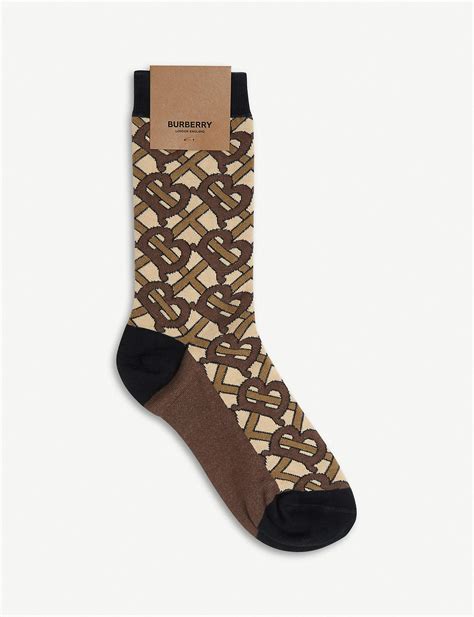 burberry monogram socks.